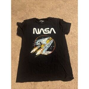 NASA Boys Rocket Short Sleeve Black T-Shirt Size XL
